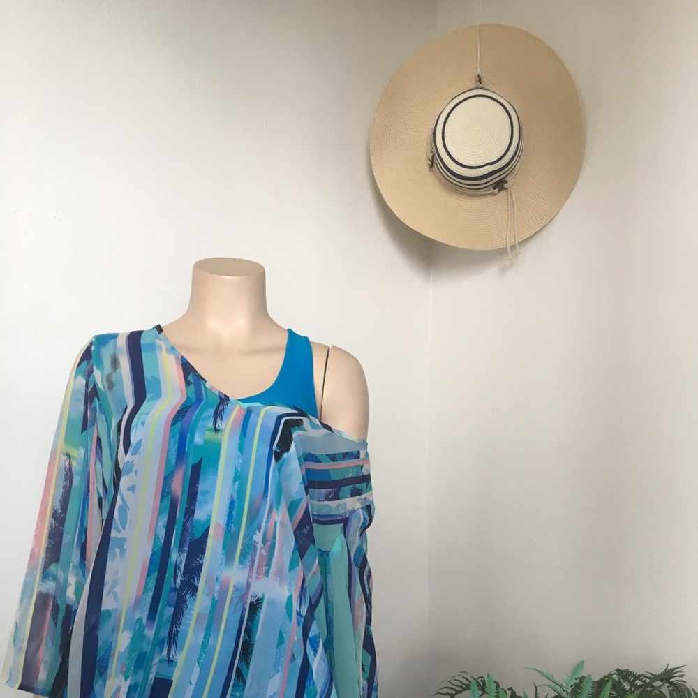 Como petite blouse colorful Size PL